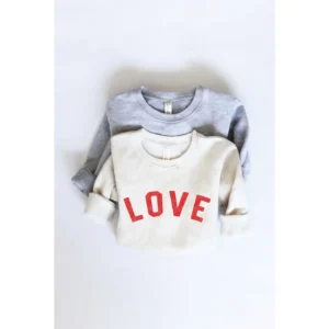 Love Toddler Unisex Graphic Sweatshirt (Tan)
